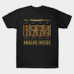 Vintage 1974 Analog Birthday T-Shirt